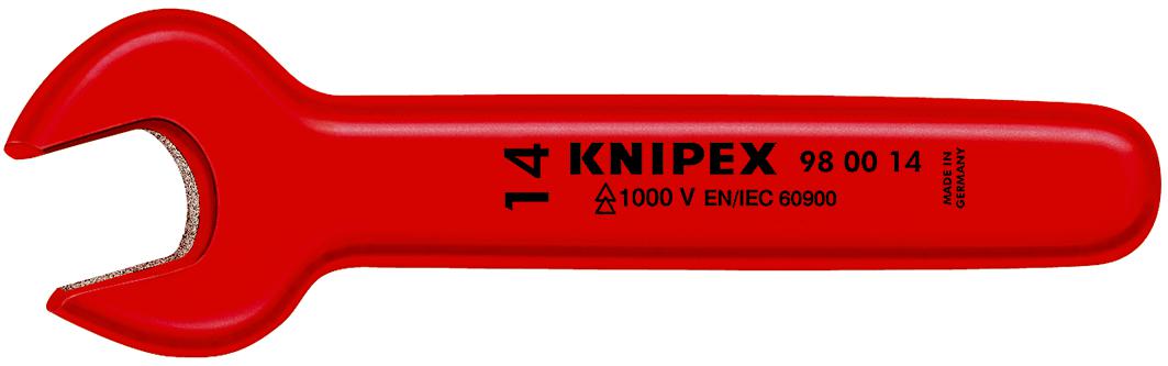 Knipex Open-end Wrench, 16mm, Metric, 155 mm Overall, VDE/1000V