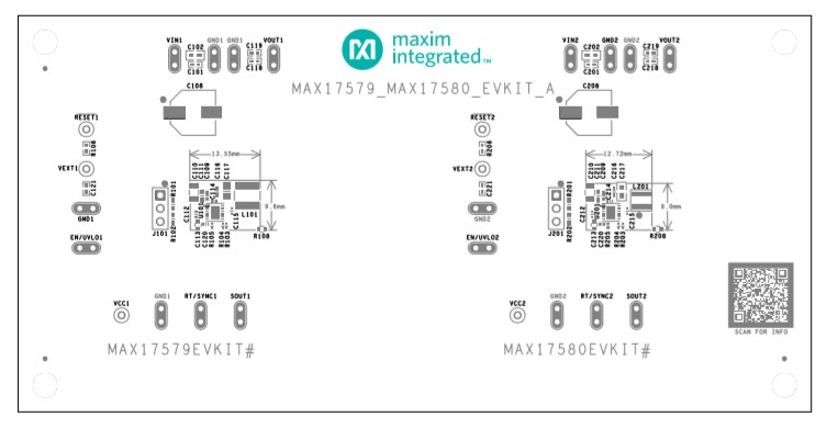 Maxim Integrated MAX17579EVKIT DC-DC Converter for MAX17579 for MAX17579 and MAX17580