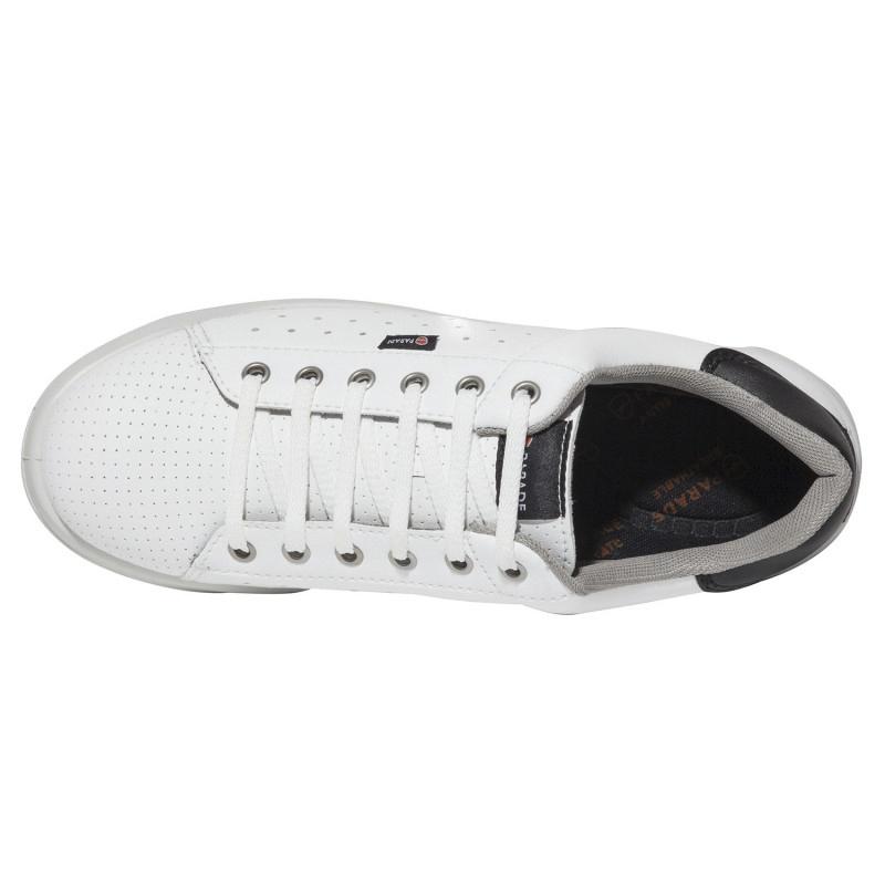07joppa7827pt47 Parade Joppa Unisex Black, White Stainless Steel Toe Capped Safety Trainers, UK 12, EU 47