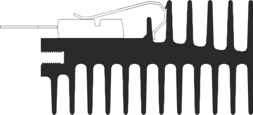 AAVID THERMALLOY Heatsink, 5.29K/W, 50 x 27 x 50mm, Clip