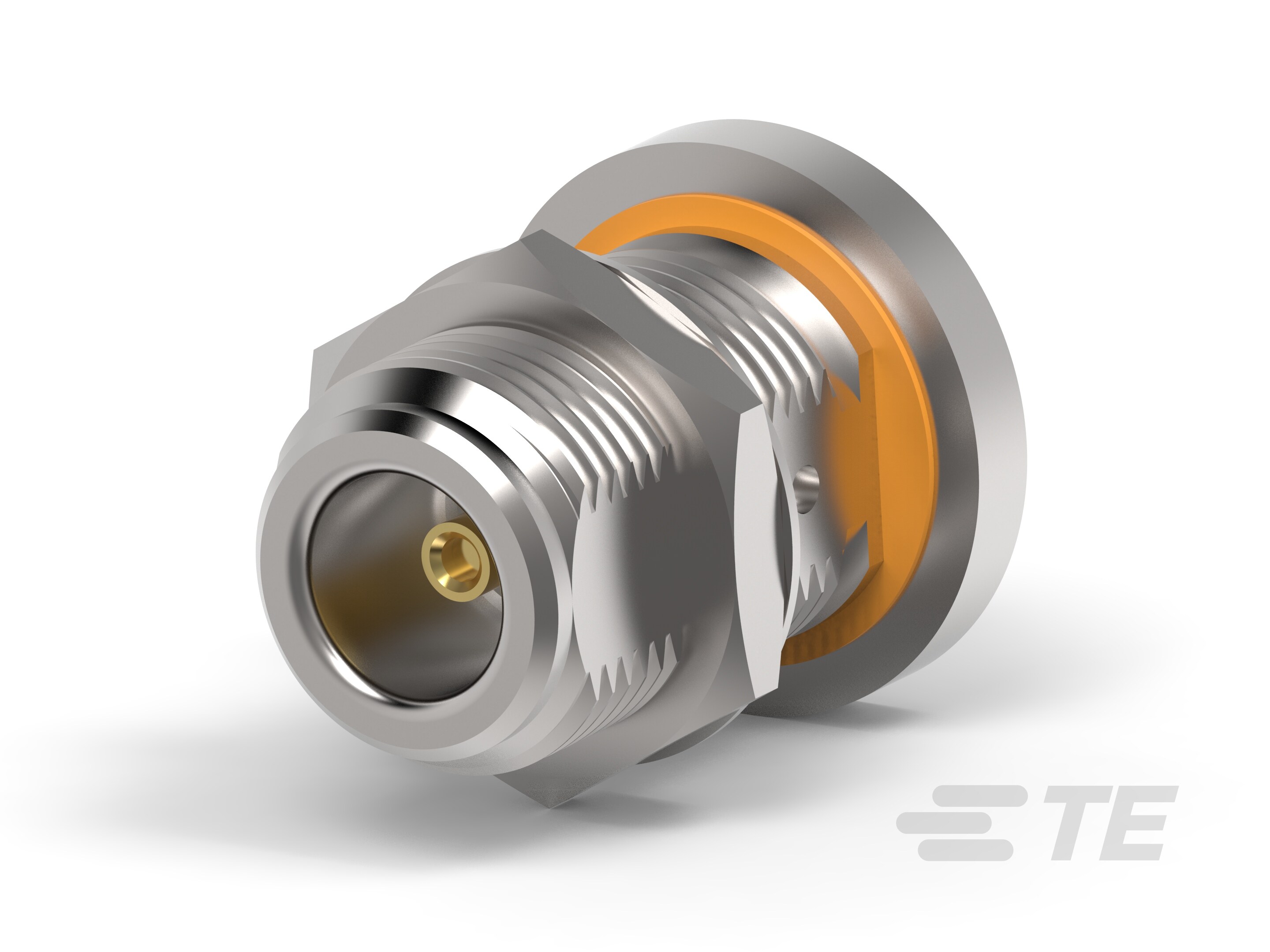 TE Connectivity 10586 Series, Jack Panel Mount SMA Connector, 50Ω, Cable Termination, Straight Body