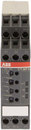 Multi Function Timer Relay, Screw, 0.05 s → 300 h, DPDT, 2 Contacts, SPDT, 24 → 240 V ac/dc