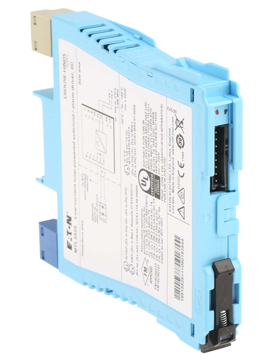 mtl5525 Eaton MTL Series Signal Conditioner, Voltage Input, Voltage Output, 20V dc, 35 V dc Supply, Zone 0, IIC, T4 to 6, Group