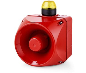 AUER Signal ACM Series Yellow Sounder Beacon, 24 V ac/dc, IP65, Surface Mount, 113 at 1 Metre