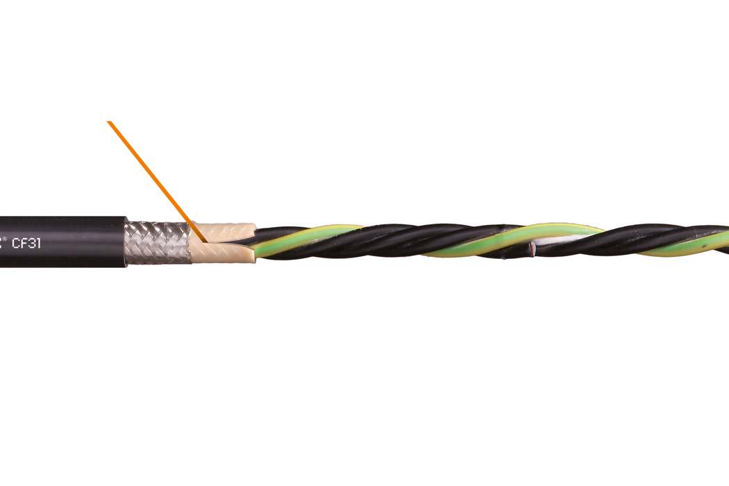 Igus chainflex CF31 Control Cable, 4 Cores, 1.5 mm², YY, Screened, 10m, Black PVC Sheath, 15 AWG