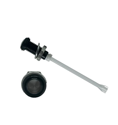 RHD-1910-F6PS67PR Bivar, Panel Mount Vertical LED Light Pipe, Smoke Round Lens