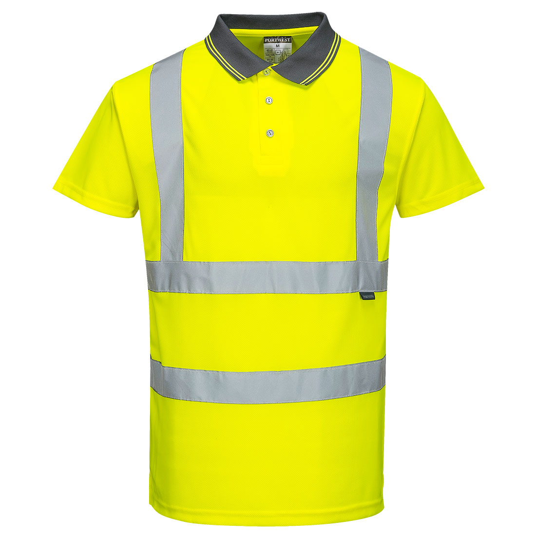 Portwest S477 Yellow Unisex Hi Vis Polo Shirt, XL