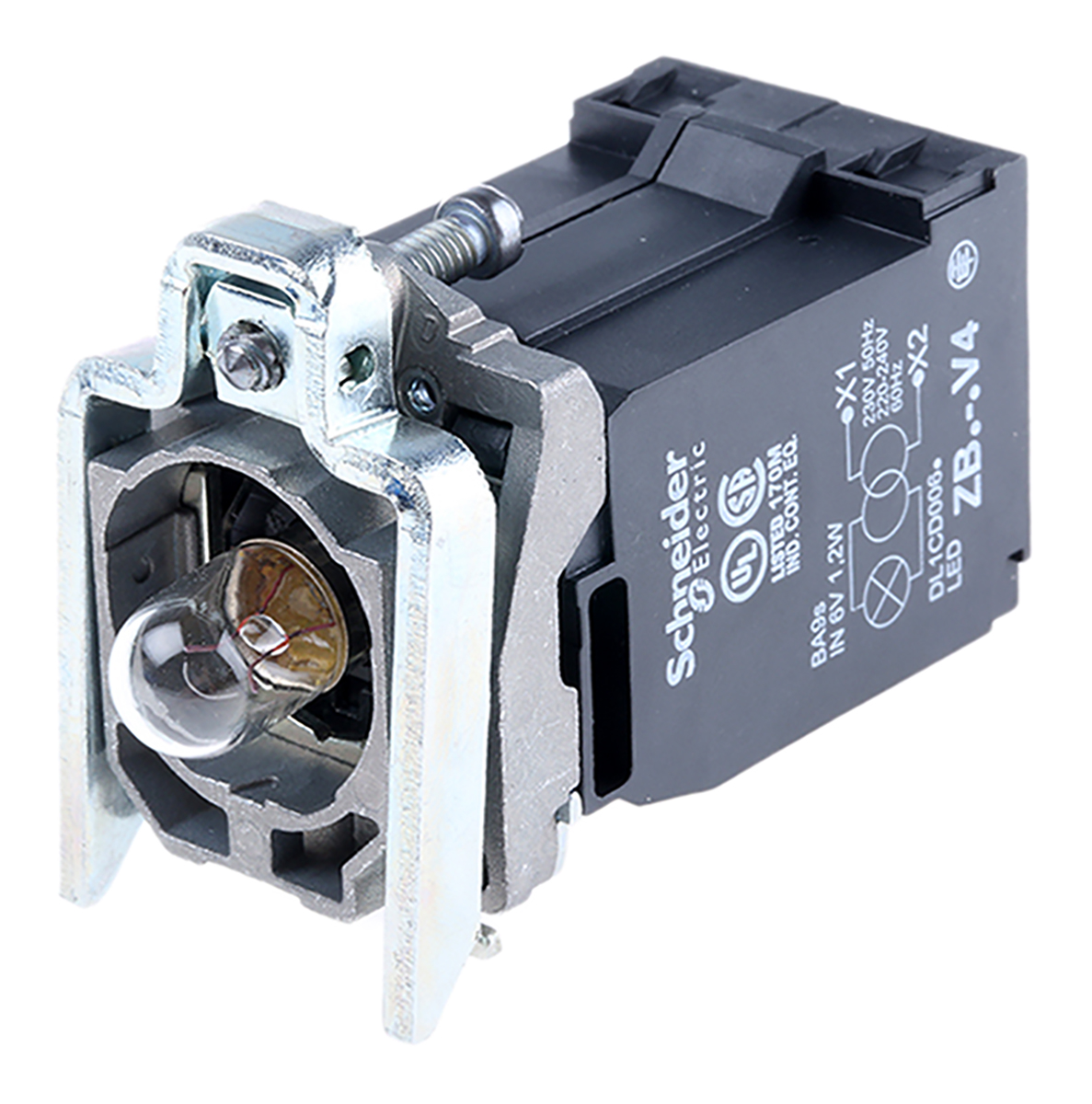 Schneider Electric XB4 Light Block Incandescent BA 9s Base Fitting terminal