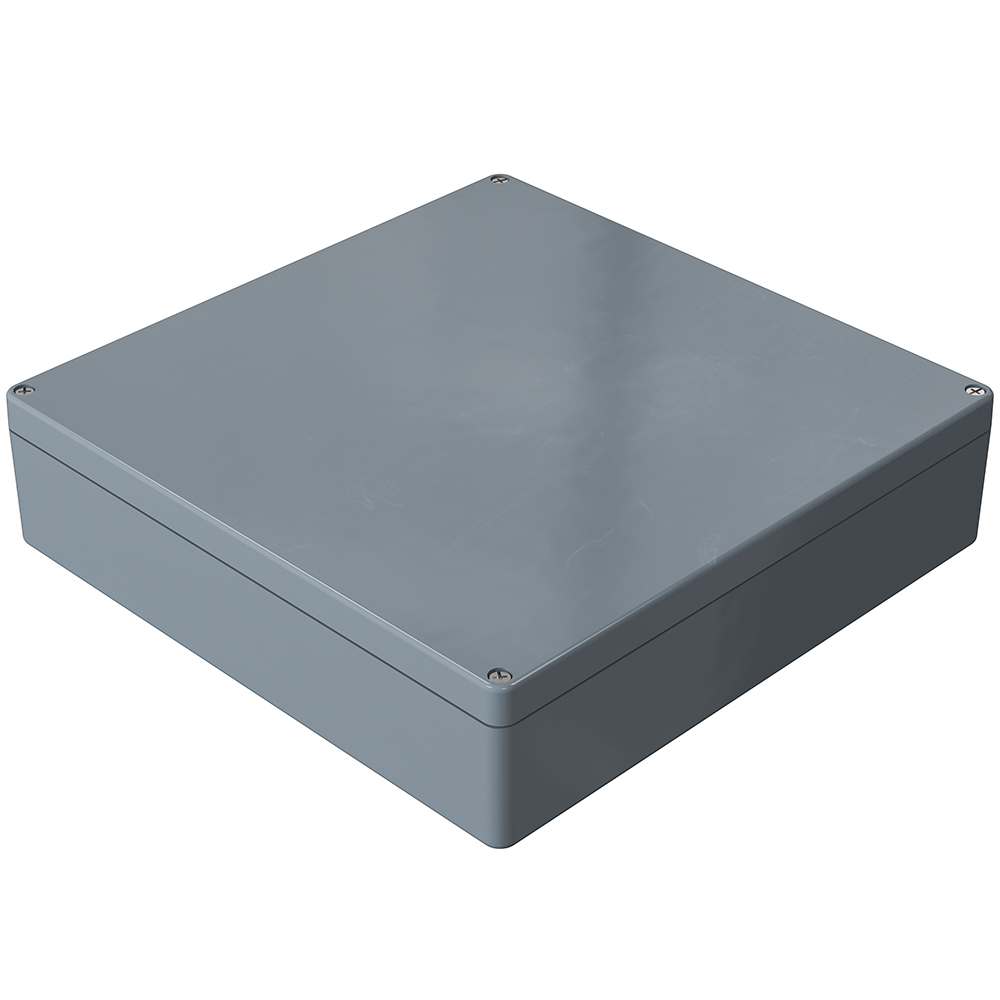 Rose Polyester Standard Series Grey Glass Fibre Reinforced Polyester Enclosure, IP66, IK08, Grey Lid, 360 x 360 x 91mm