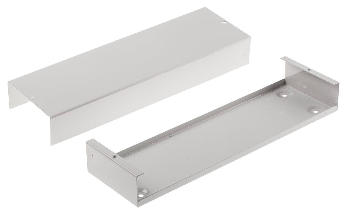 232-119 RS PRO Grey Cold Rolled Steel Instrument Case, 330 x 100 x 45mm