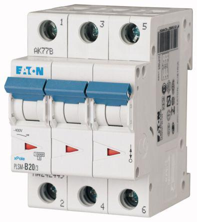 xPole PLSM MCB Mini Circuit Breaker 3P, 20 A, 10 kA, Curve C