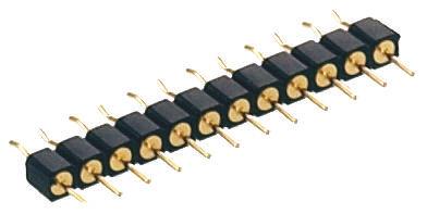 Preci-Dip 350 Series Straight Through Hole Pin Header, 5 Contact(s), 2.54 mm Pitch, 1 Row, Unshrouded