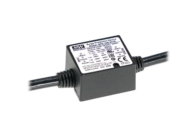 MEAN WELL Surge Protector, 10kA, 320V (Volts), Panel Mount Mount