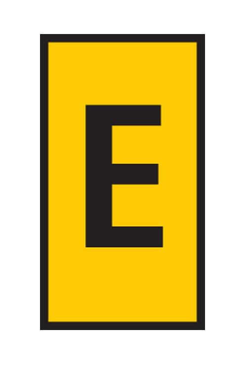 HellermannTyton WIC Snap On Clip On Cable Marker, Yellow, Pre-printed "E", 4.3 → 5.3mm Cable, 561-03054