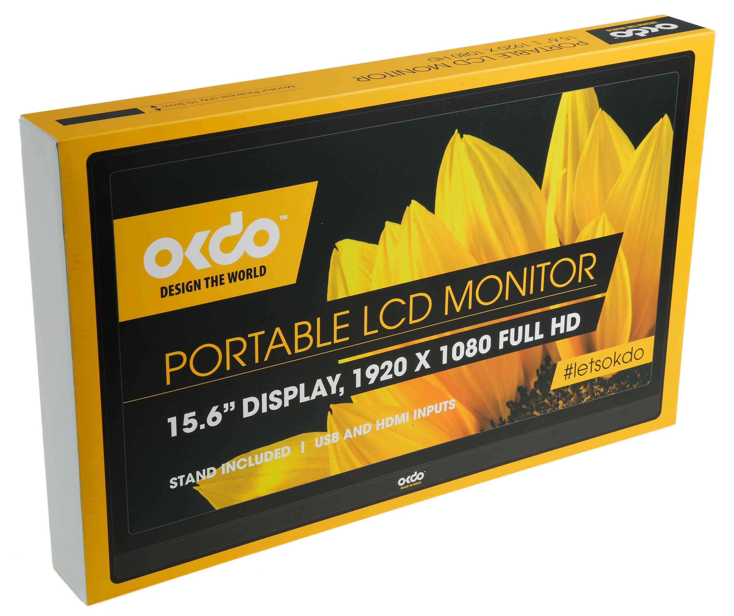 Okdo HCIV15601 15.6in LCD Monitor, 1920 x 1080 Pixels