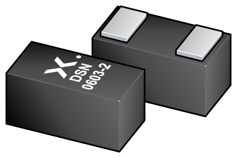 Nexperia PESD5V0H1BSFYL, Dual-Element Bi-Directional ESD Protection Diode, 2-Pin DSN0603