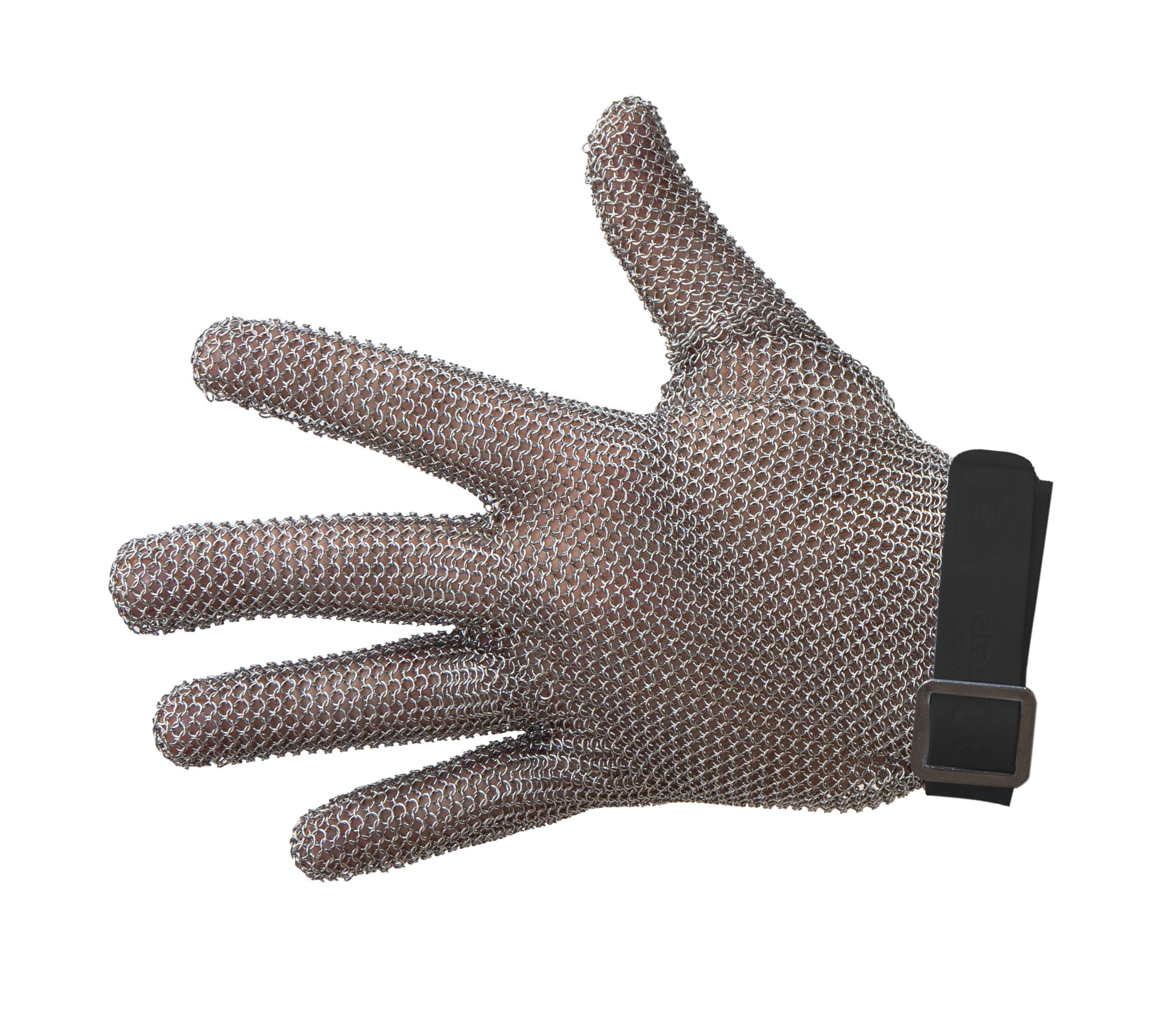 Manulatex GCM Black Stainless Steel Puncture & Tear Resistant Gloves, Size 4