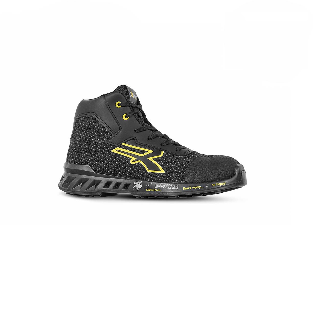 UPower JOE Men's Black, Yellow Aluminium Safety Shoes, UK 12, EU 47