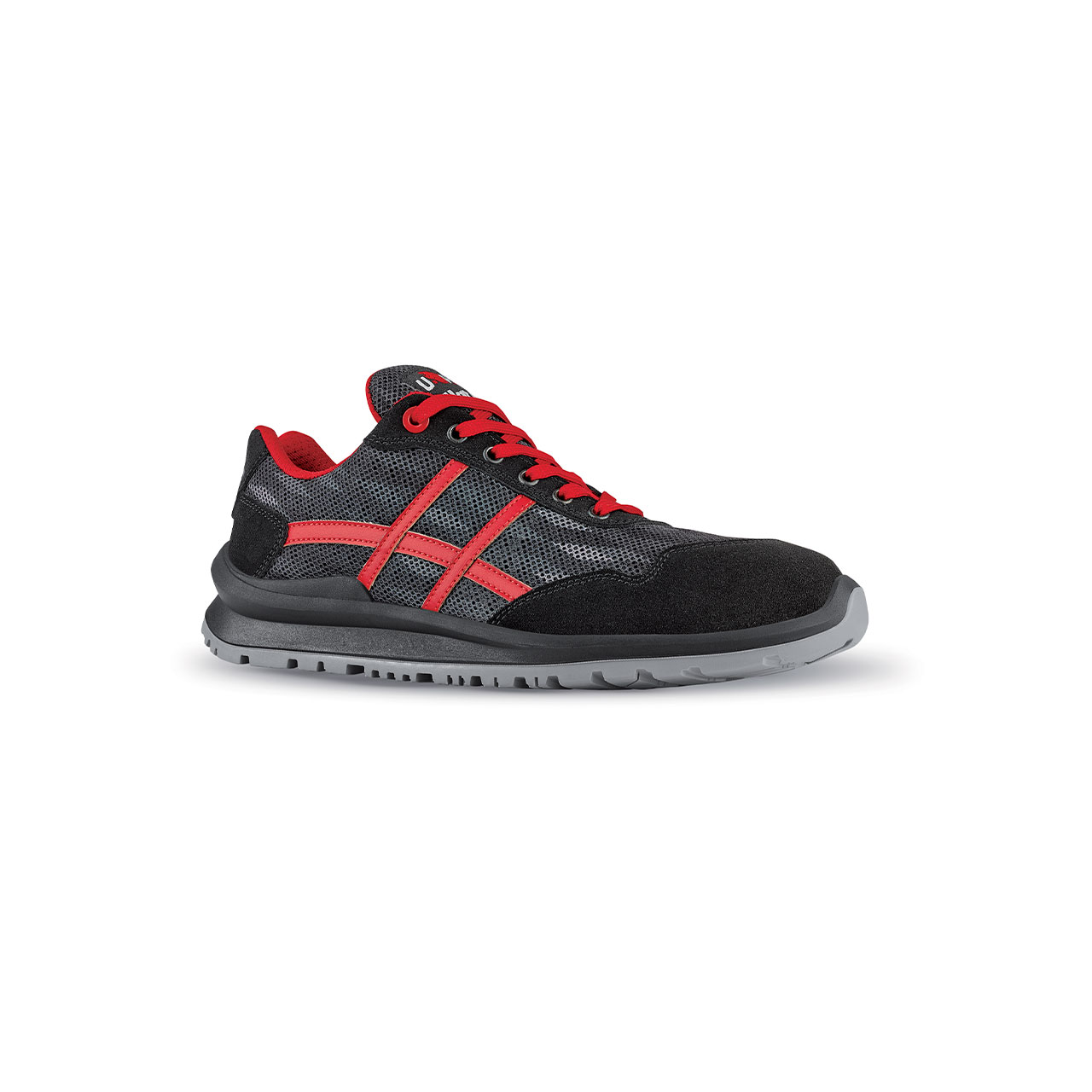 UPower SENNA Unisex Black, Red Aluminium Safety Shoes, UK 12, EU 47