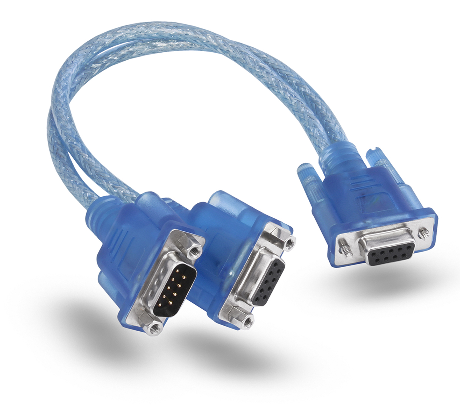 Ixxat Female D-Sub to Male D-Sub 9-Pin Socket/Plug Serial Cable, 0.22 m Polybutylene Terephthalate, CAN Y cable Series