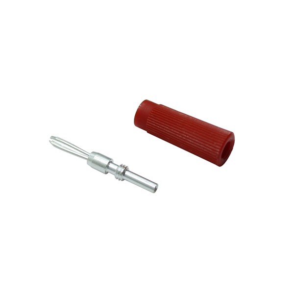 Nelco Red Male Banana Plug, 2 mm Connector, Solder cup termination Termination, 30V, 20A, Silver Plating