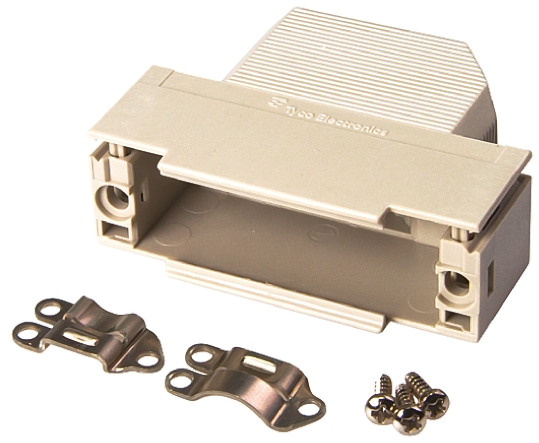 TE Connectivity AMPLIMITE Series Polymer Right Angle D-Sub Backshell, 25 Way