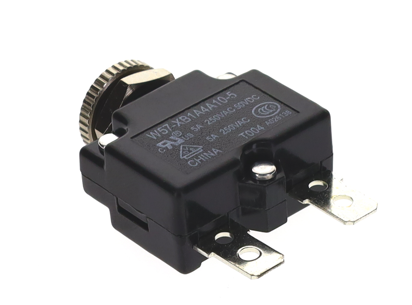 TE Connectivity 1-142336 Circuit Breaker - 1-Pole, Plug-in, 5A Current Rating, 250V, 50 V