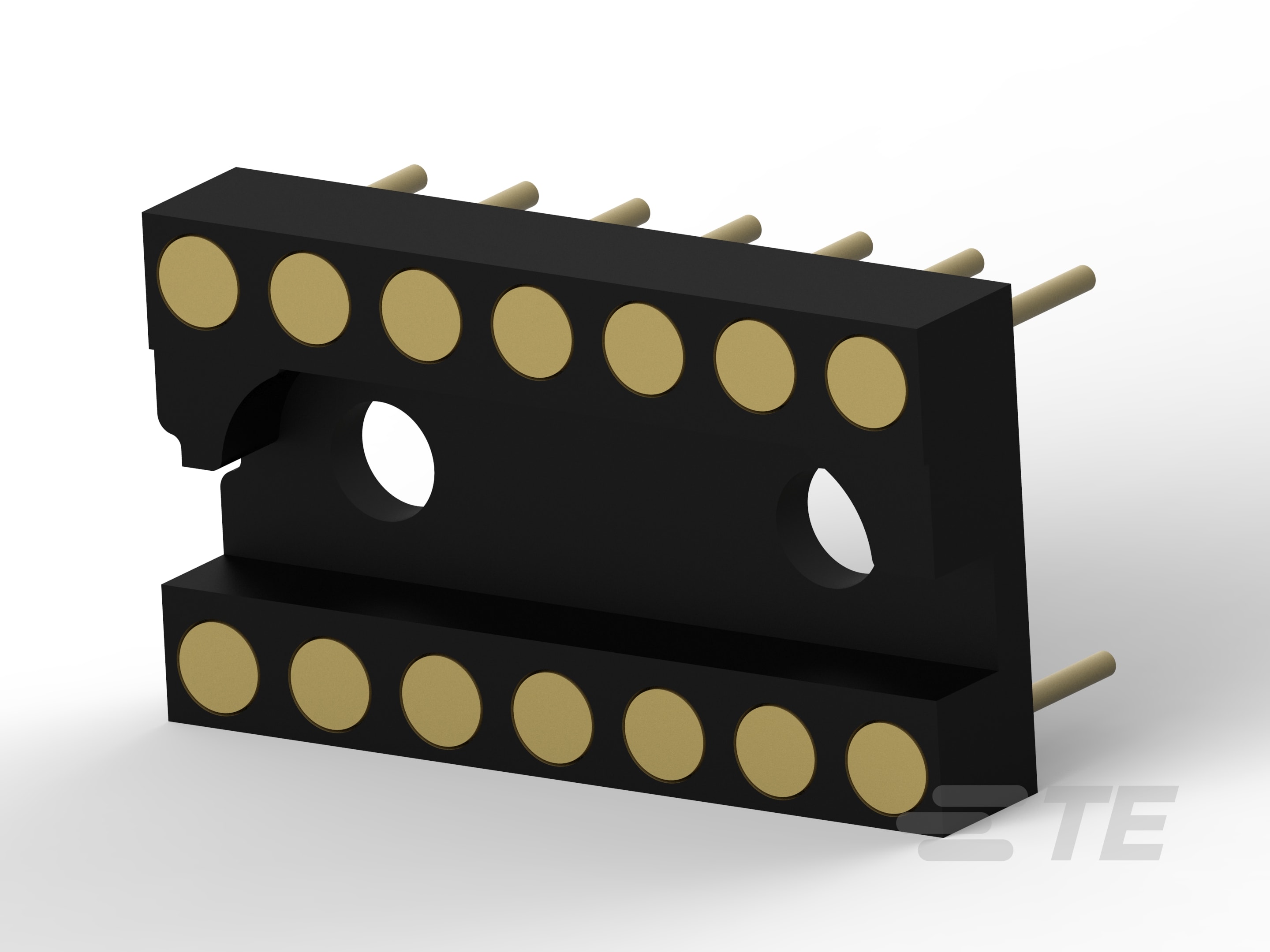 TE Connectivity 2.54 mm Pitch 14 Way Through Hole DIP IC Socket