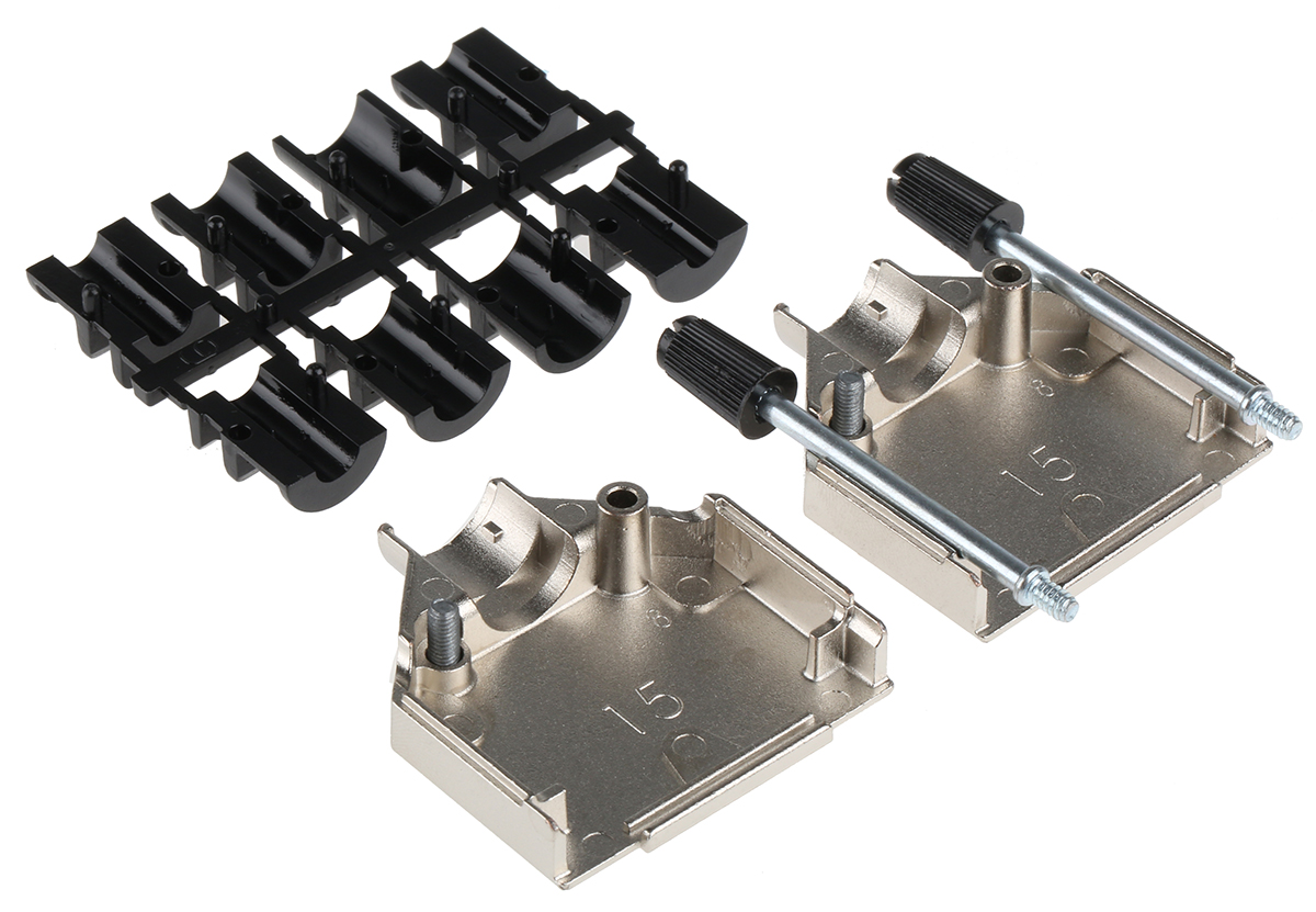1-1478762-5 TE Connectivity ADK Series Zinc Straight D-Sub Backshell, 15 Way Strain Relief