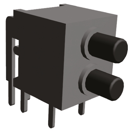 TE Connectivity Miniature Push Button Switch, Latching, Through Hole, DPDT, 20 V dc