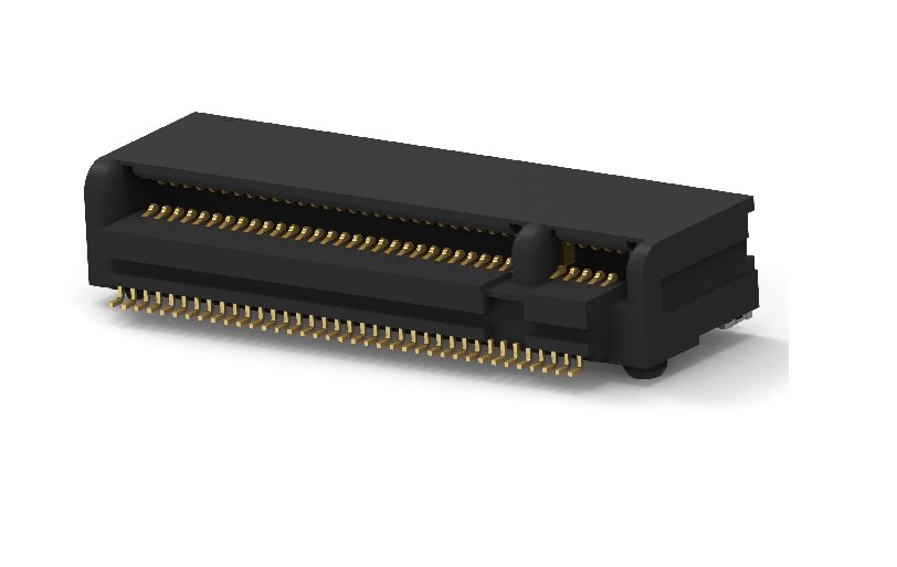 TE Connectivity Right Angle Edge Connector Female, Through Hole, 67-Contacts, 1 mm Pitch, 2 Row, Solder