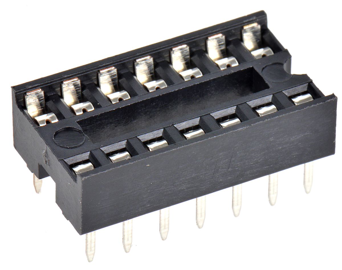 TE Connectivity, 1-2199298 2.54 mm Pitch Straight 14 Way, Through Hole Standard Pin Ladder DIL Socket, 1A