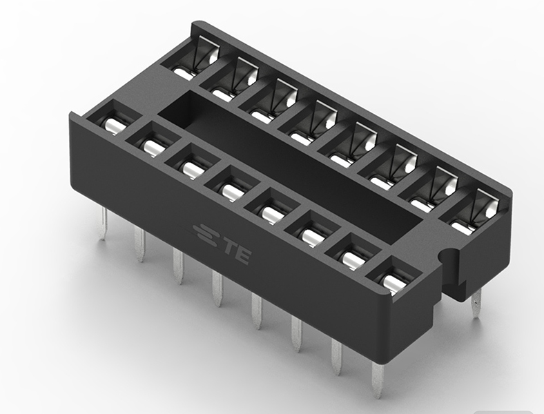 TE Connectivity 2.54 mm Pitch Vertical 16 Way, Through Hole Standard Pin Ladder DIL Socket, 1A