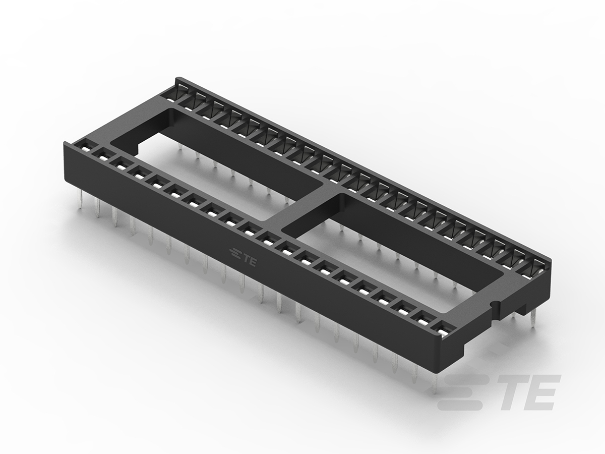 TE Connectivity 2.54 mm Pitch Straight 40 Way, Through Hole Stamped Pin Ladder DIL Socket, 1A