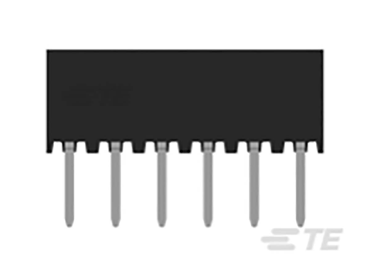 TE Connectivity AMPMODU Series Straight Through Hole PCB Socket, 14-Contact, 2 Row, 2 mm Pitch Solder