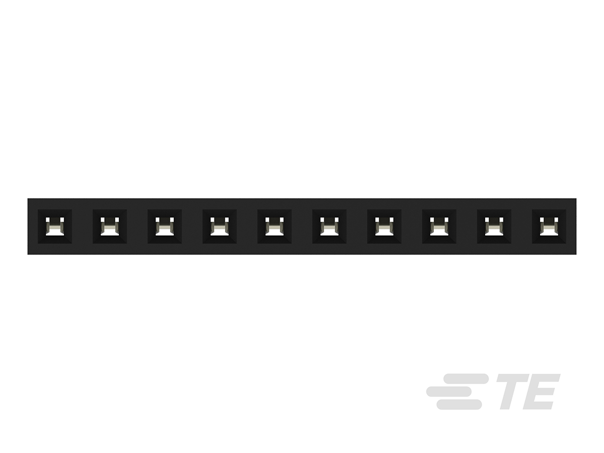 1-2314878-0 TE Connectivity AMPMODU Series Straight Through Hole PCB Socket, 10-Contact, 1 Row, 2 mm Pitch Solder