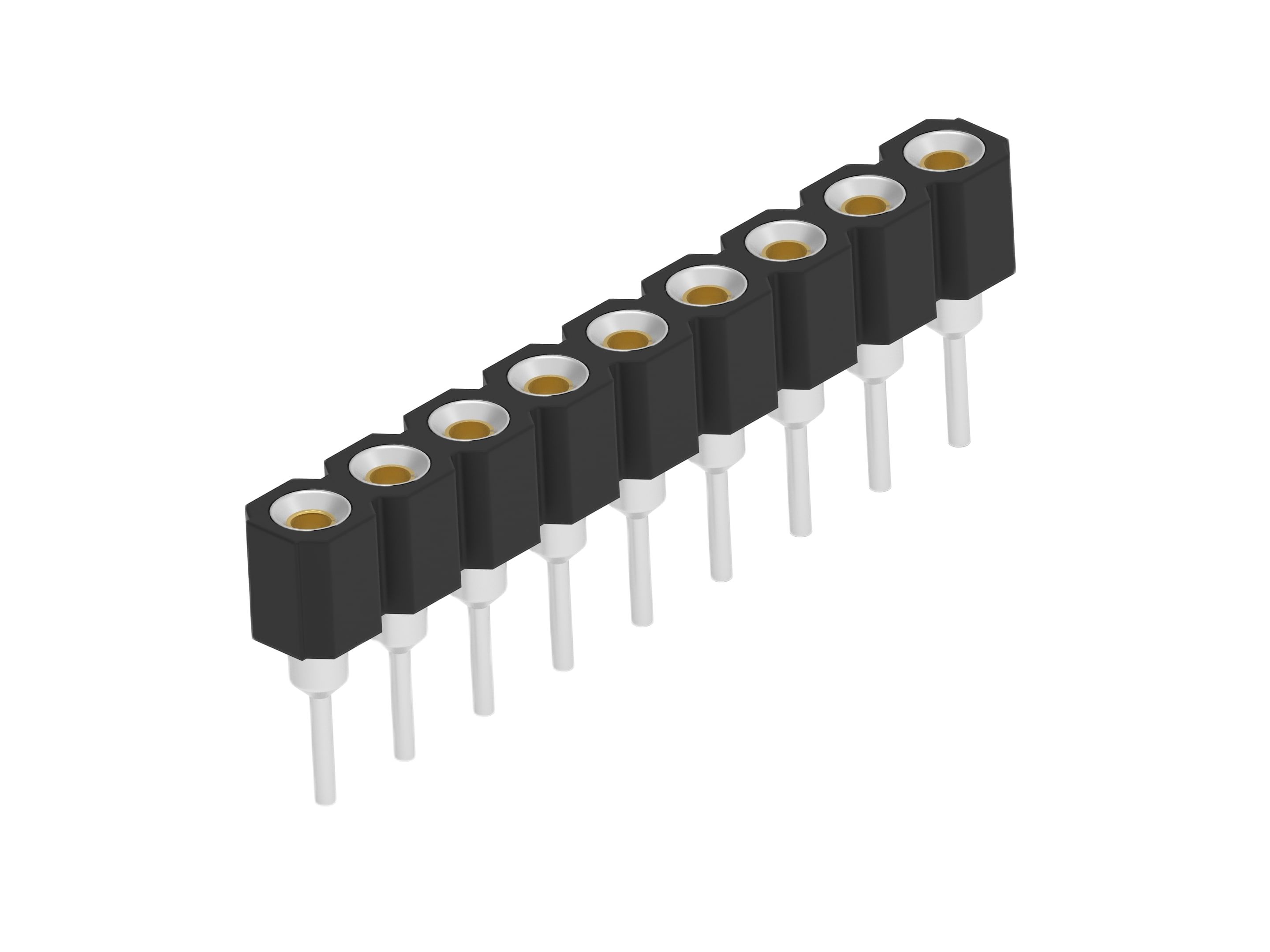 TE Connectivity 2.54 mm Pitch 9 Way Through Hole SIP Socket IC Socket