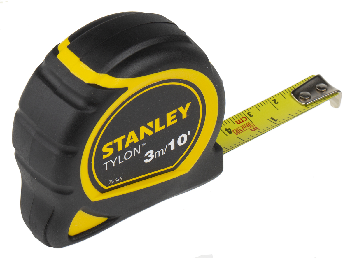 Stanley Tylon 3 m Tape Measure, Imperial, Metric, RSCAL