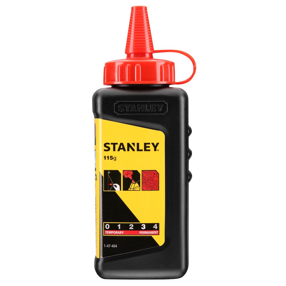 Stanley 50 mm Nylon Chalk Line Reel Kit & And Line Level, Includes 30M Chalk Line, 45G Blue Chalk