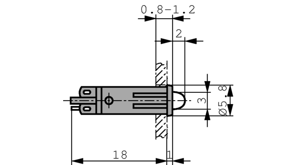 1695088100000 RAFI Indicator Lamp 28V, IP40, 5 mm