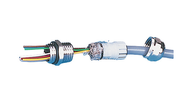 Hummel HSK-M Series Nickel Nickel Plated Brass Cable Gland, M20 Thread, 10 mm min., 14 mm max., IP68, IP69K