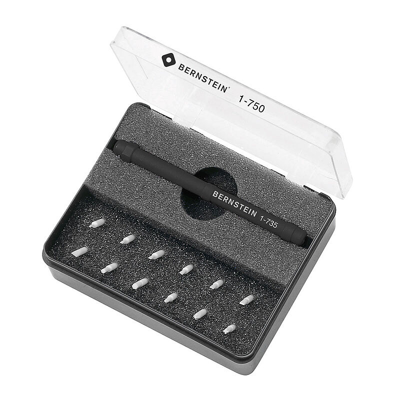 Bernstein Slotted, Cross, Hexagon Bit Holder, 13-Piece ESD Safe