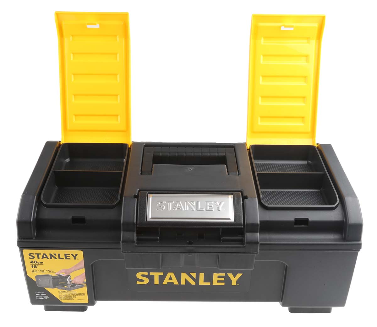 1-79-216 Stanley 2 Drawer Plastic Tool Box 394 mm 394 mm 220mm