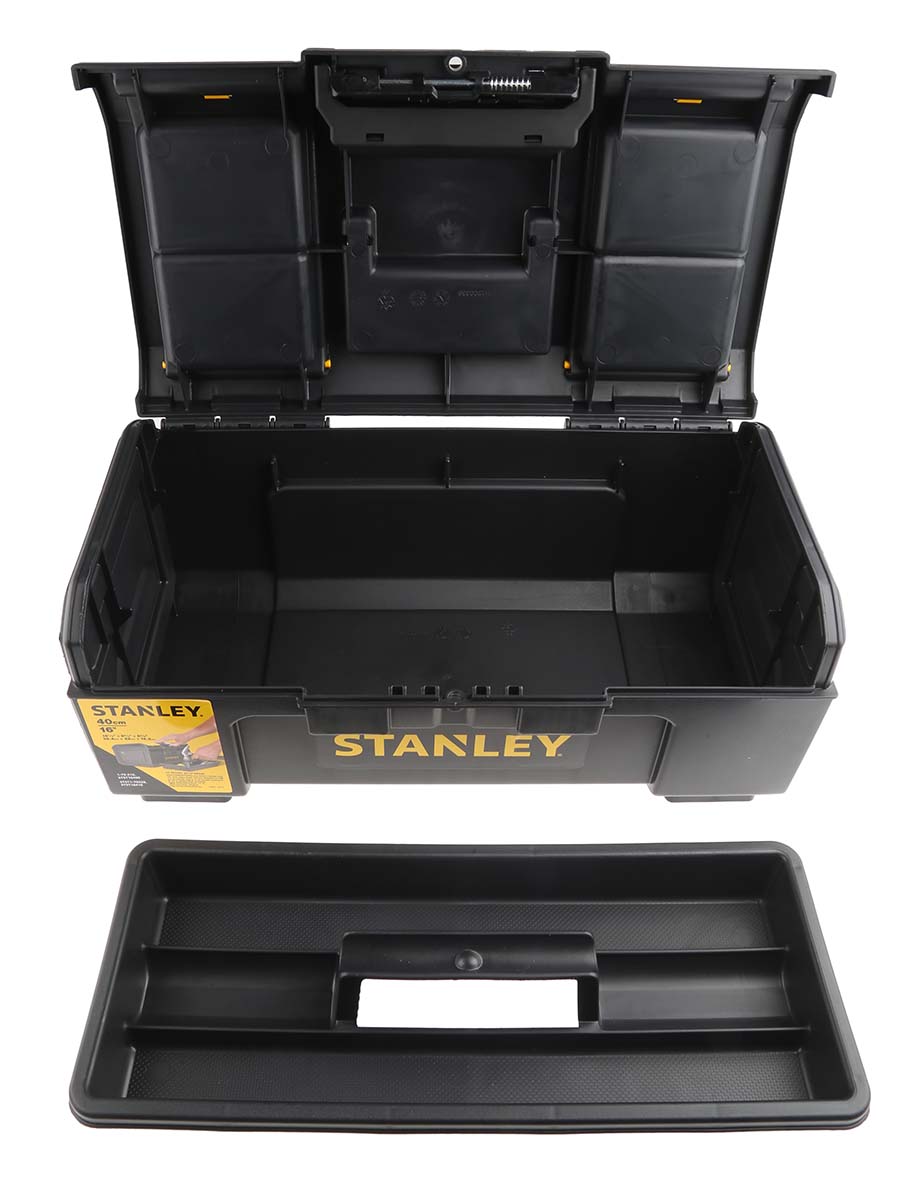 1-79-216 Stanley 2 Drawer Plastic Tool Box 394 mm 394 mm 220mm