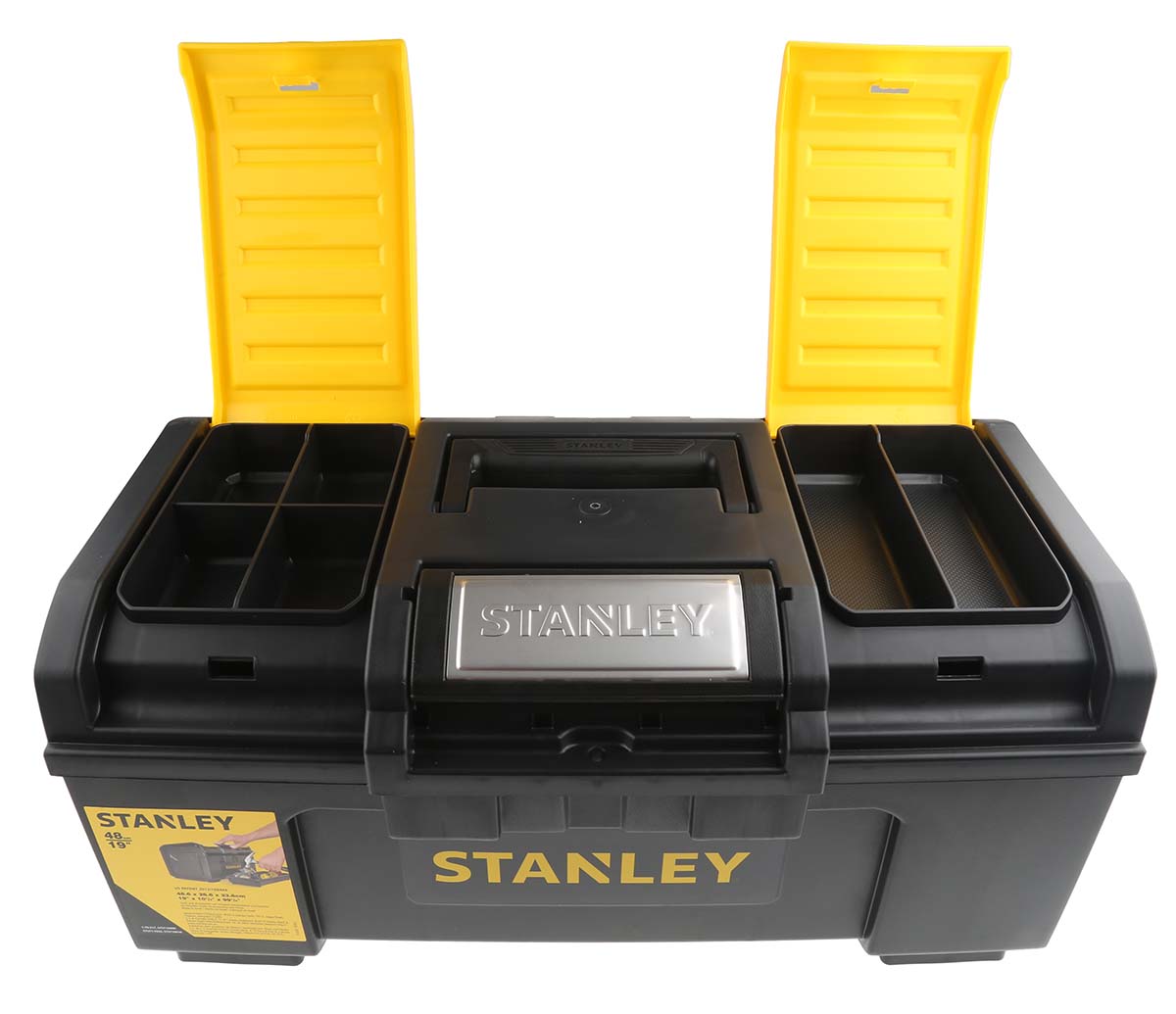 1-79-217 Stanley 2 Drawer Plastic Tool Box 486 mm 486 mm 266mm