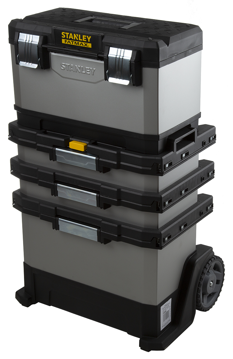 Stanley 2 Drawer Wheeled Roller Cabinet, Plastic