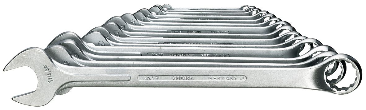 Gedore 14-Piece Spanner Set, 5/16 to 1.1/4 in, Vanadium Steel