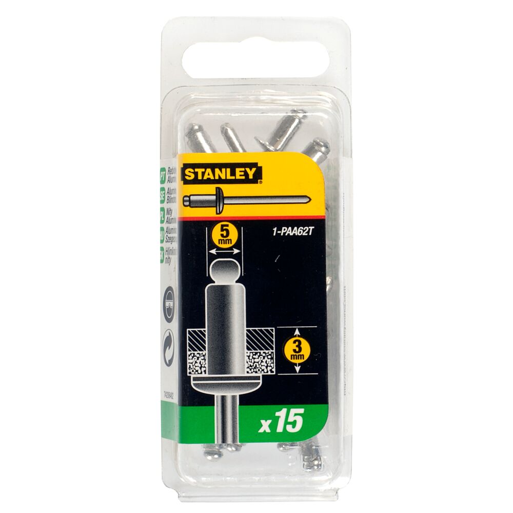 Stanley Aluminium Rivet, 1/4 in thread 5 mm