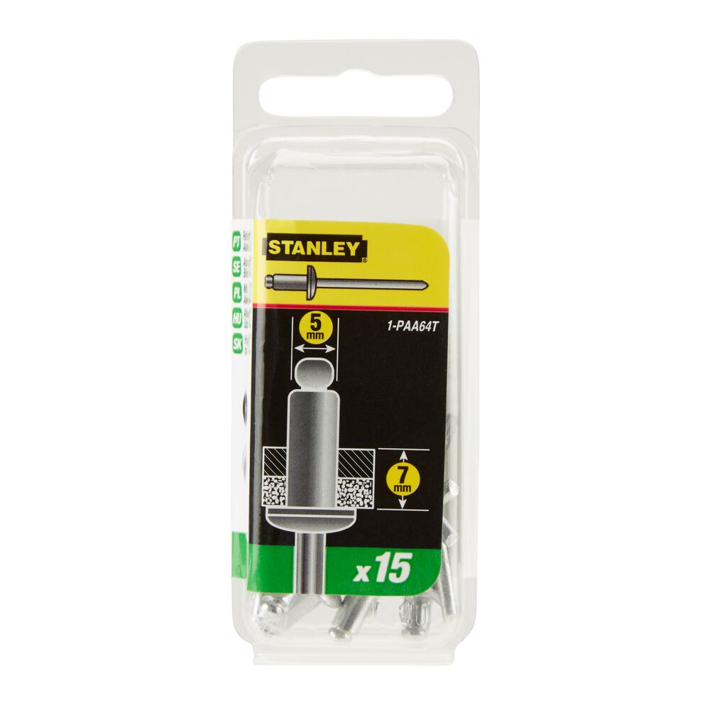 Stanley Aluminium Rivet, 1/4 in thread 5 mm