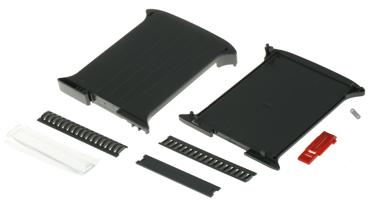 Italtronic DIN Rail Enclosure Type RAILBOX Series, Polycarbonate, ABS 120 mm 101 mm DIN Rail Enclosure